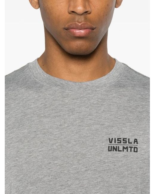 Vissla Gray Cliffside Graphic-Print T-Shirt for men