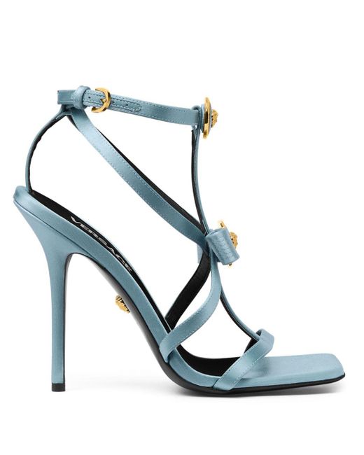 Sandalias Gianni con diseño enrejado Versace de color Blue