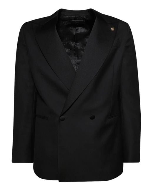 Amiri Black Ma Double-Breasted Blazer for men