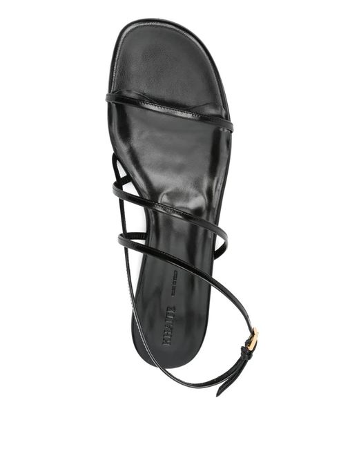 Khaite White Leather Loop Flat Sandals