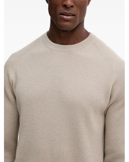 Liu Jo Gray Ribbed Sweater for men