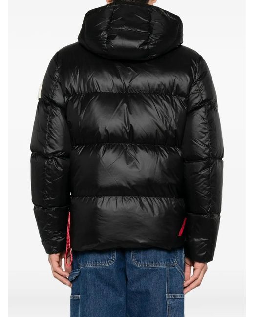 AFTER LABEL Black Katalla Hooded Padded Jacket for men