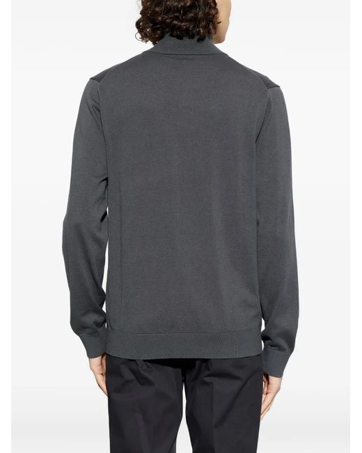 Paul Smith Gray Cardigan Zippé À Logo Zèbre for men