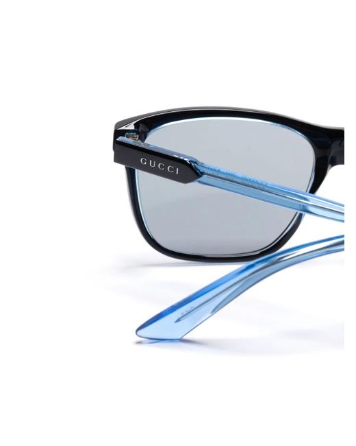Gucci Blue Square-Frame Sunglasses for men