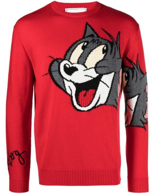 Iceberg Tom And Jerry Intarsia-knit Jumper in Red for Men | Lyst
