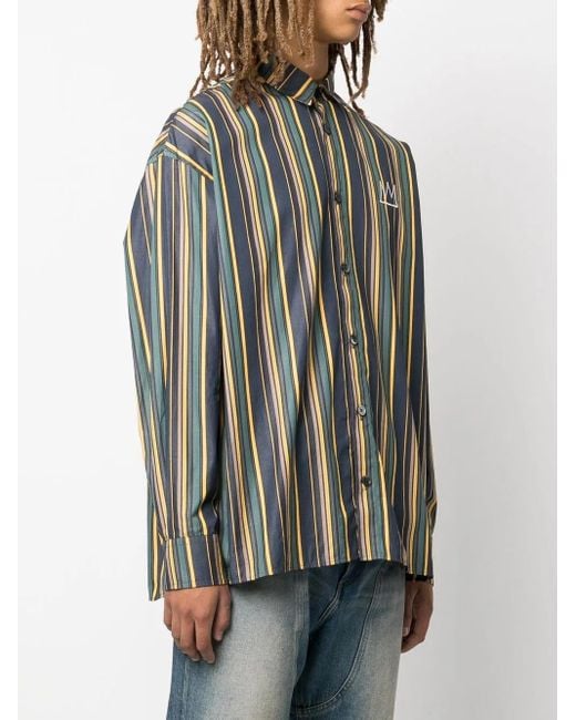 Etudes Studio Green Multicolour Striped Shirt for men