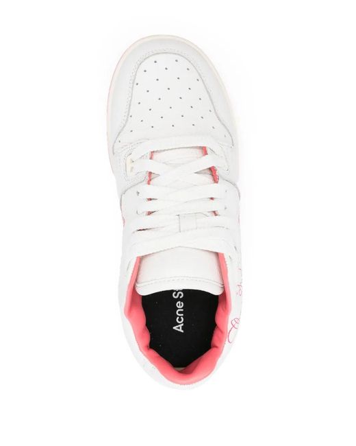 Acne White Trainers