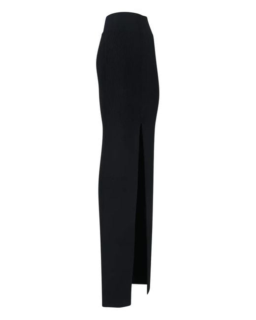 Rick Owens Black Wool Midi Skirt