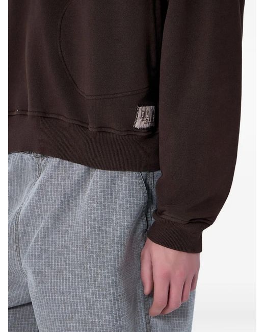 Brain Dead Brown Half-Zip Collared Sweater for men