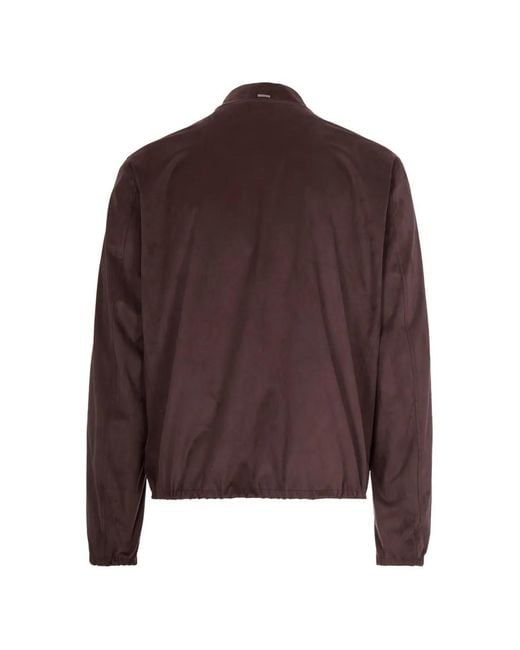Herno Brown Bomber Jacket for men