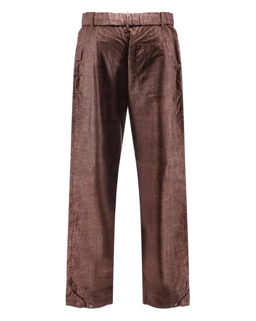 Massimo Osti Studio Brown Wool Trousers for men