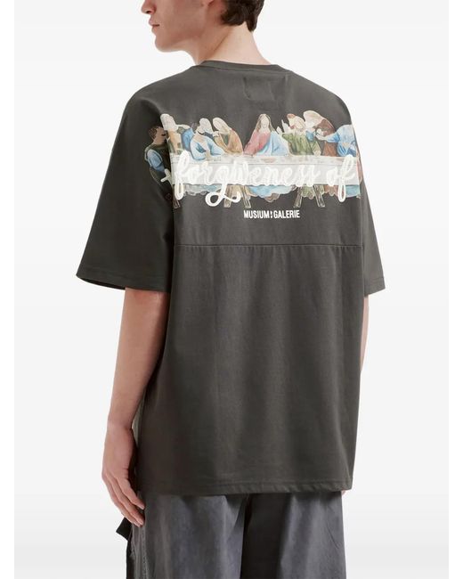 Musium Div. Gray Graphic T-Shirt for men