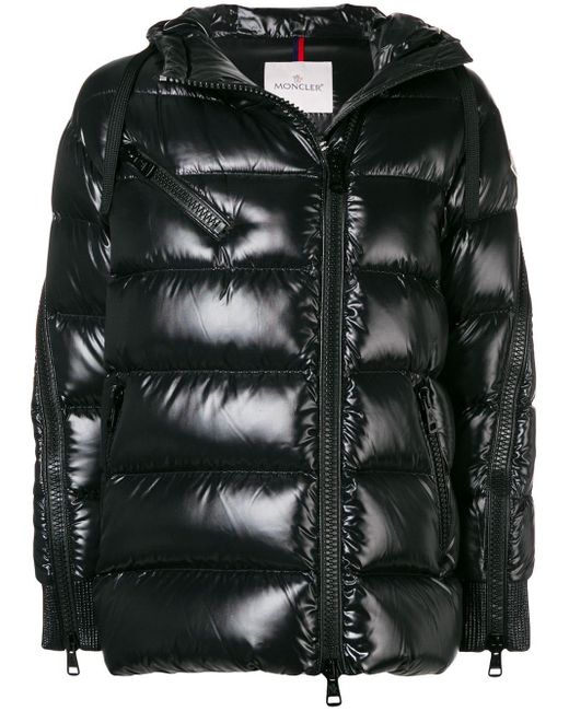 Moncler Black Zipped Sleeves Puffer Jacket