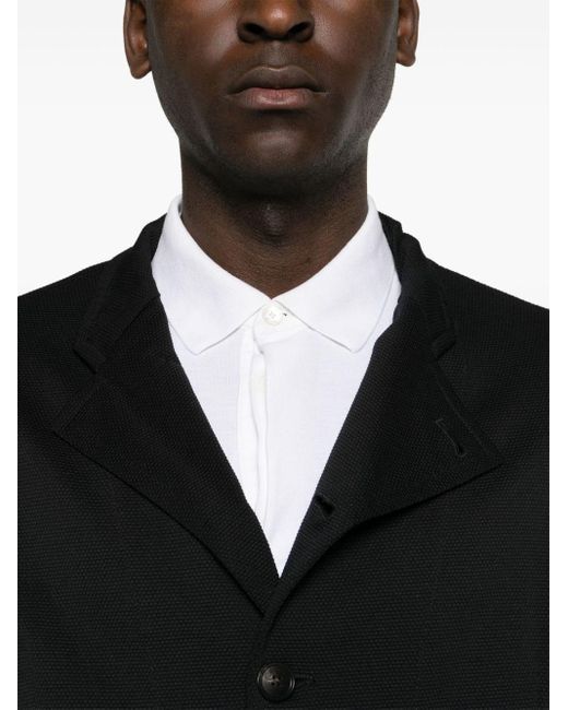 Blazer texturizado con botones Emporio Armani de hombre de color Black