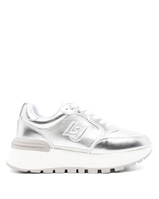Sneakers Con Applicazione Logo di Liu Jo in White