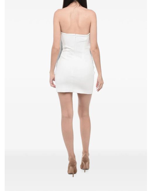 Monot White Cut-Out Off-Shoulder Mini Dress