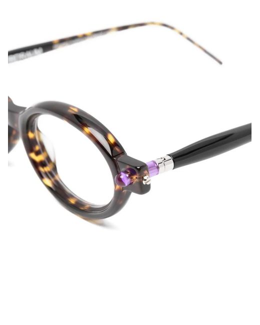 Kuboraum Brown Round-Frame Glasses