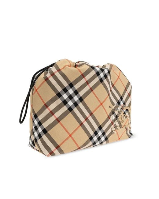 Burberry Natural Check-Pattern Clutch Bag for men