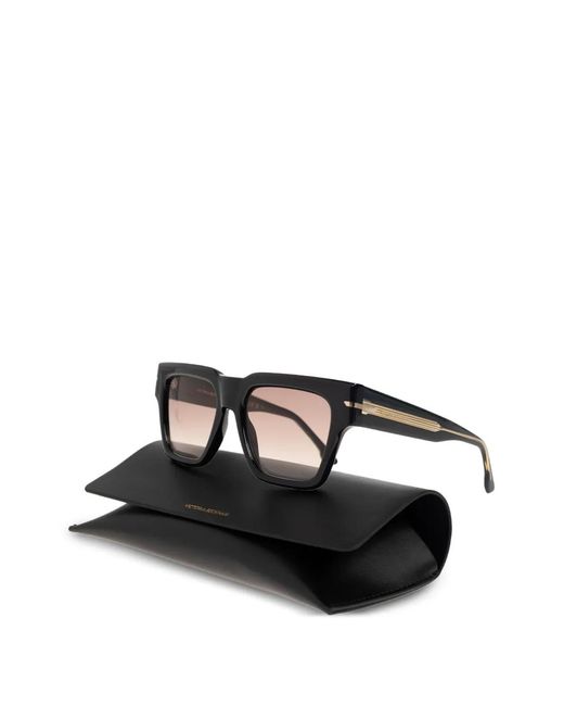 Victoria Beckham Black Lunettes De Soleil Rectangulaires Vb 7004