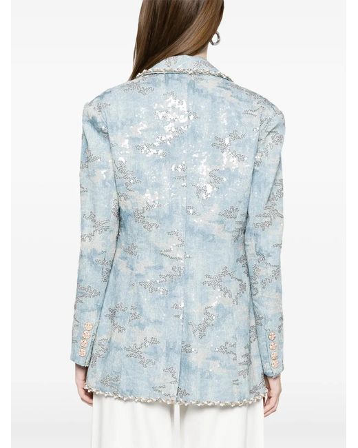 MINIME Blue Buttoned Embellished Blazer