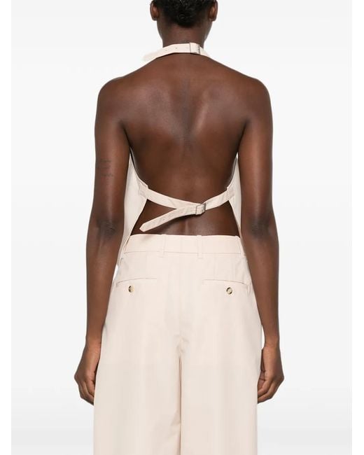 Wardrobe NYC Natural X Rhw Halterneck Backless Top