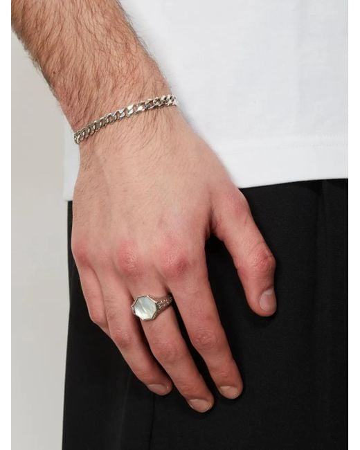 Emanuele Bicocchi Gray Brushed Ring