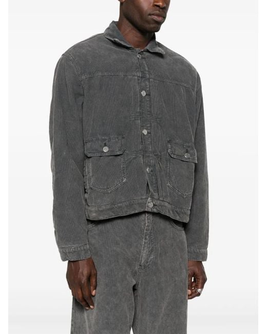 sunflower Gray Cotton Single-Breasted Coat for men