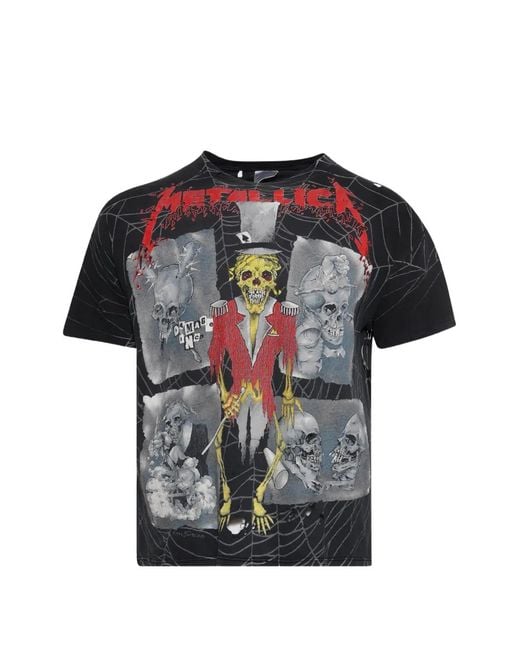 Earthling VIP Black Metallica Graphic-Print T-Shirt for men