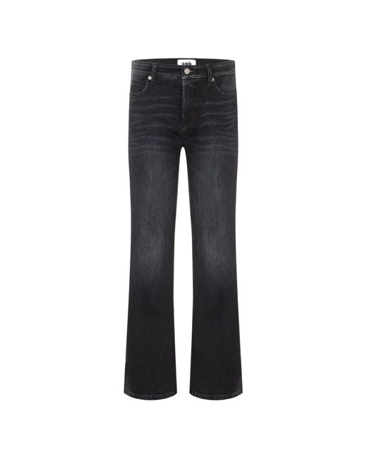 Cambio Black Flared-Hem Jeans