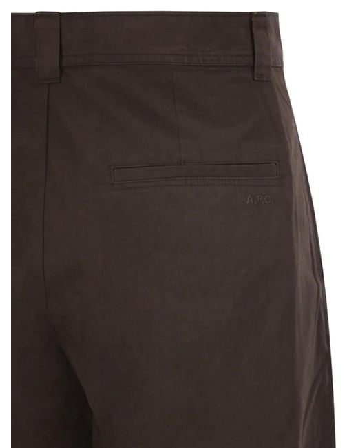 A.P.C. Black Pantalon En Coton for men