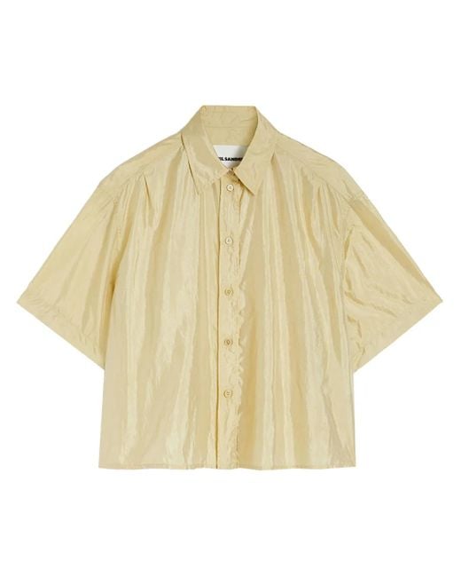 Jil Sander Natural Half-Length Sleeves Shirt