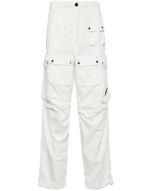Pantalones cargo fluidos C P Company de hombre de color White