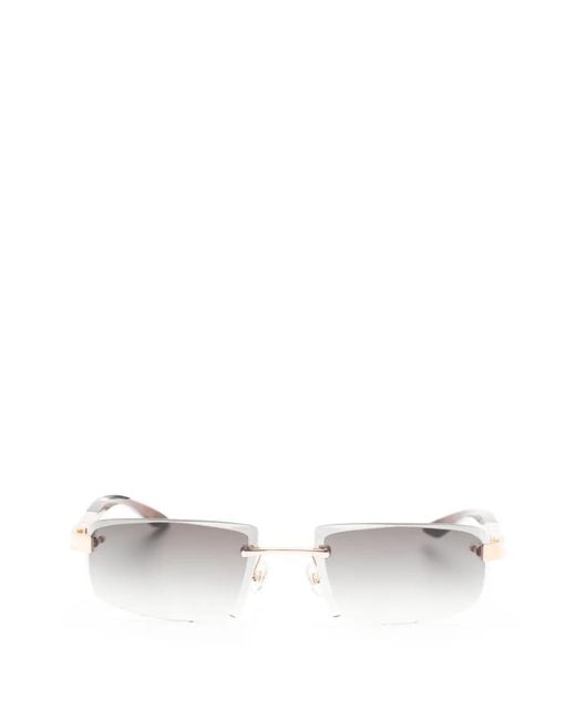 Maybach White The Artist Ii Square-Frame Sunglasses