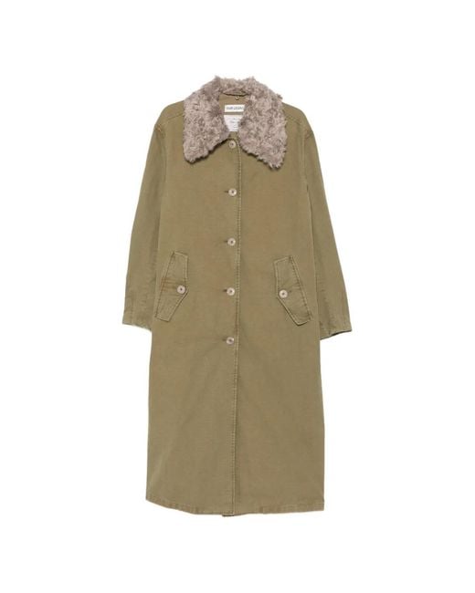 Our Legacy Natural Tundra Faux-Fur Collar Coat