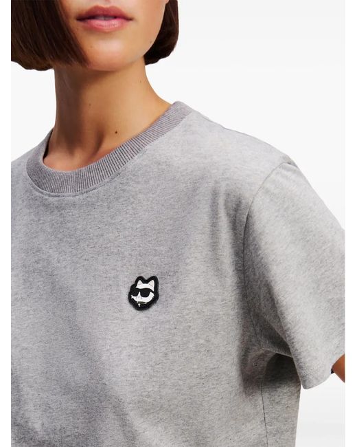 Karl Lagerfeld Gray Mc Choupette T-Shirt
