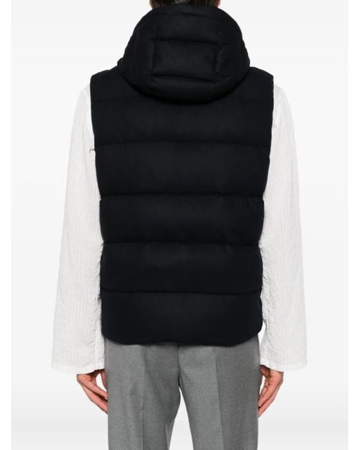 Chaleco Acolchado Con Capucha Peserico de hombre de color Black