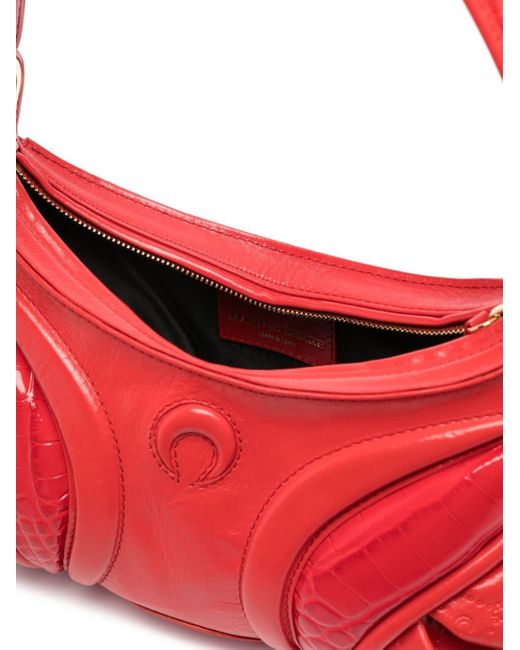 MARINE SERRE Red Futura Shoulder Bag