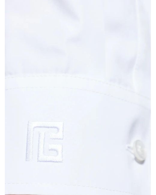 Balmain Hemd mit Logo in White für Herren