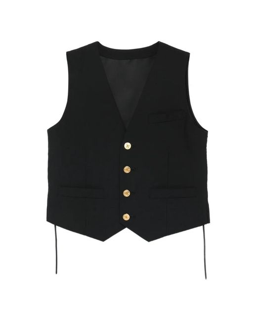 Sacai Black Button Waistcoat