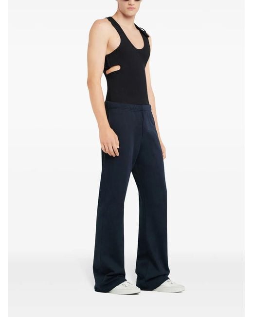 Courreges Blue Bootcut Track Pants for men