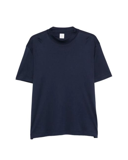 Eleventy Blue Crew-Neck Short-Sleeve T-Shirt for men