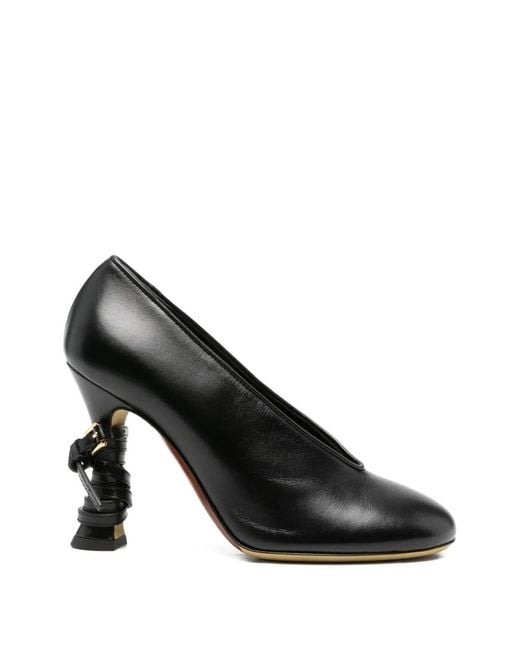 Moschino Black Sculpted Pumps