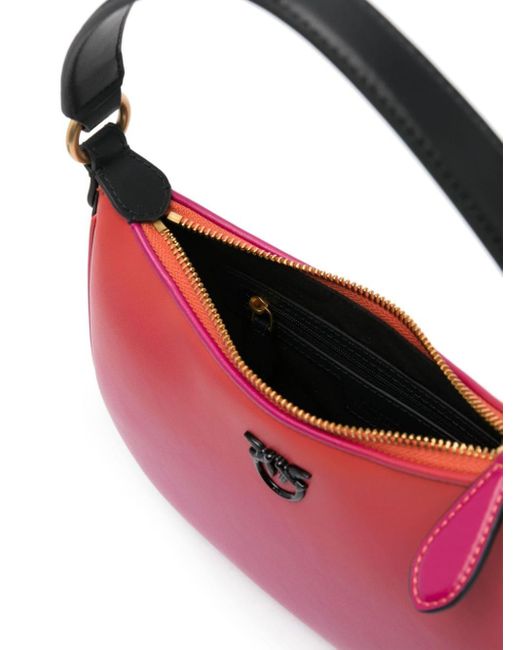 Borsa a spalla Love Bag Half Moon mini di Pinko in Pink
