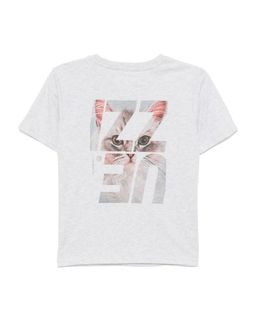 Izzue White Logo-Embroidered T-Shirt