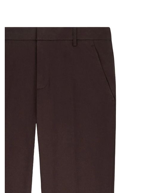 Dondup Brown Flat-Front Trousers for men