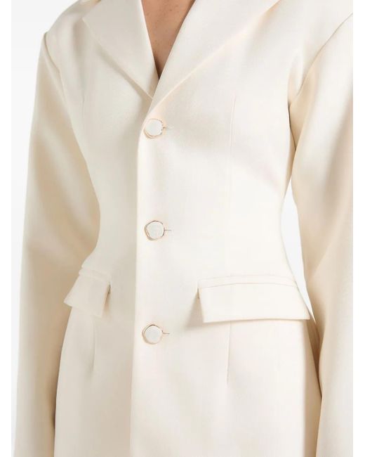 Manière De Voir White Claire Blazer mit breiten Schultern