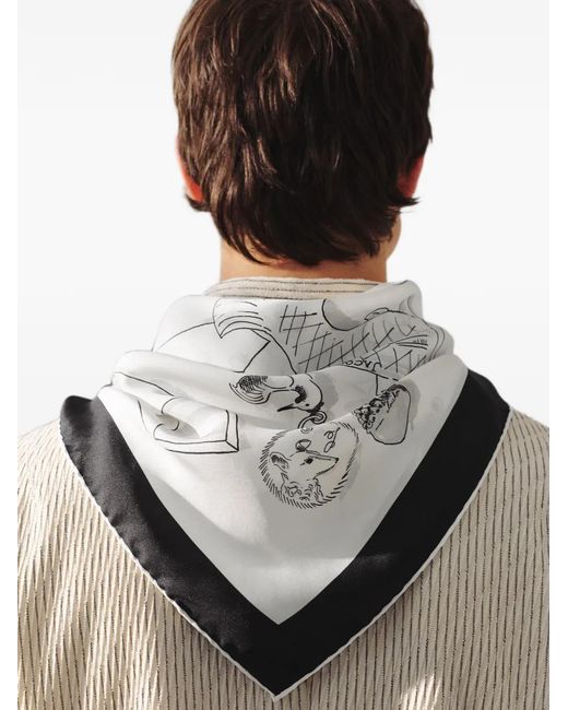Jacquemus White The Cocktail Large Scarf