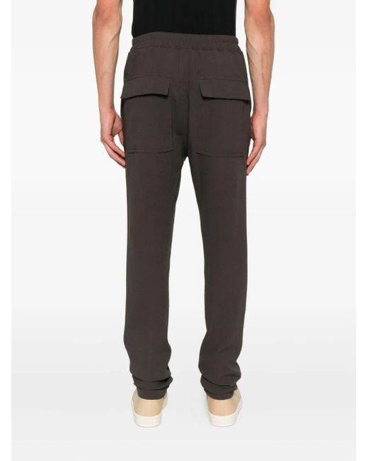 Rick Owens Gray Virgin Wool Track Pants for men