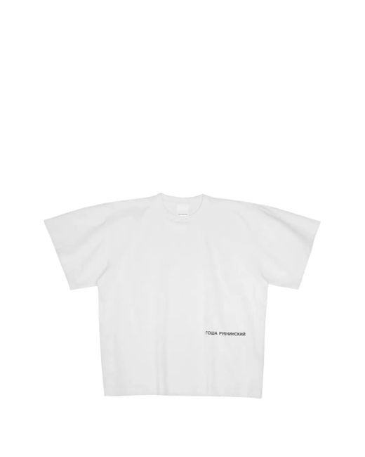 Gosha Rubchinskiy White Logo-Print T-Shirt