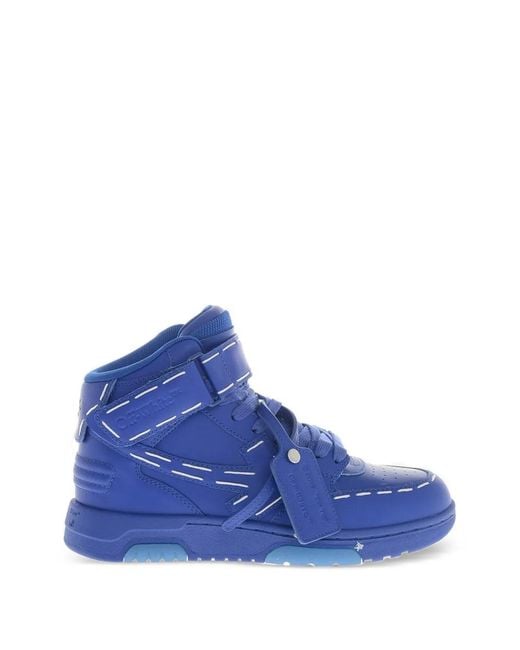 Off-White c/o Virgil Abloh Blue High-Top Sartorial Stitching Sneakers